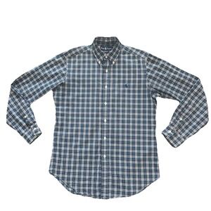 Polo Ralph Lauren Oxford Multicolor Plaid Blue Pony Cotton Button Down Shirt S/P
